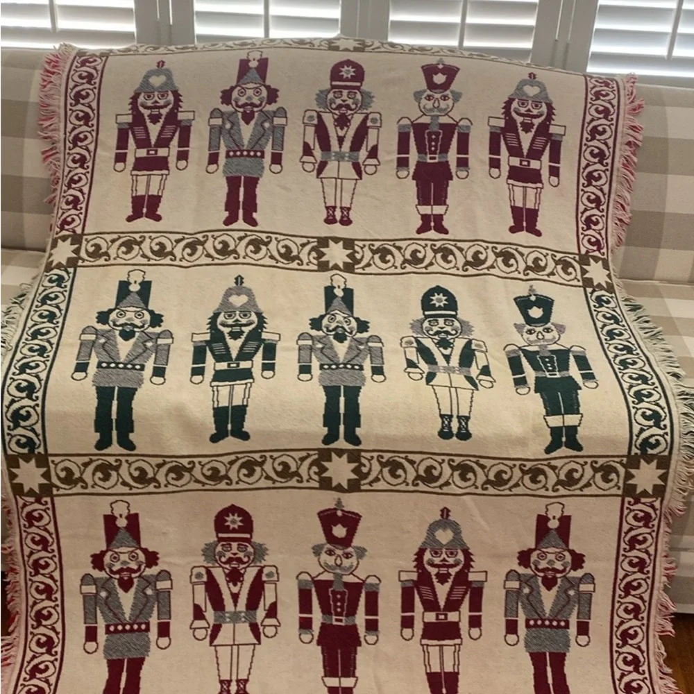 Nutcracker Holiday Throw Blanket